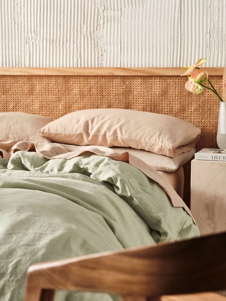 Linen House Nimes Wasabi Linen Quilt Cover Set - Image 7