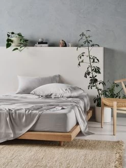 Linen House Tencel 375TC Silver Sheet Set