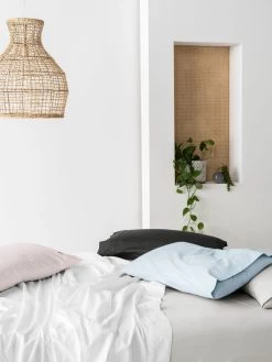 Linen House Winton 300TC Cotton Percale Fitted Sheet 40cm