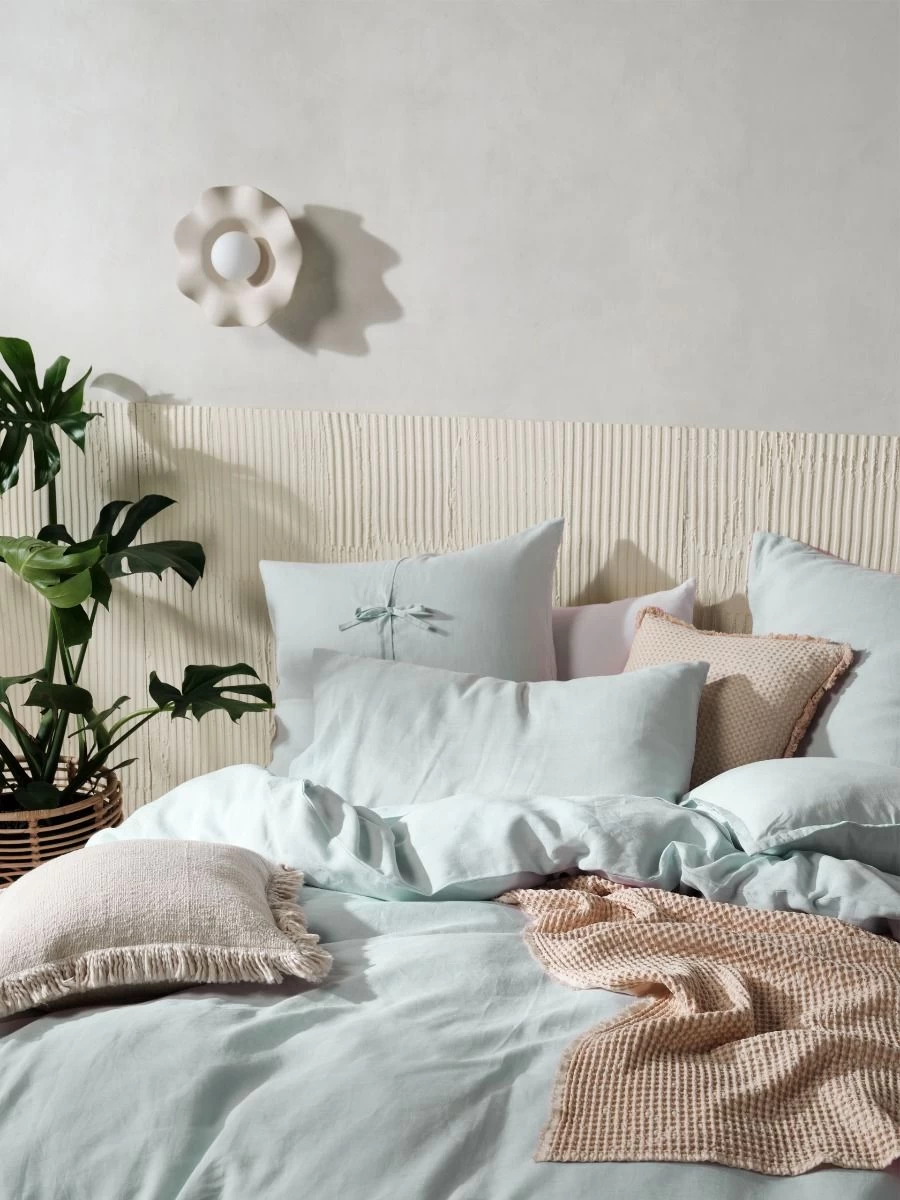 Linen House Nimes Sky Linen Quilt Cover Set - Image 7