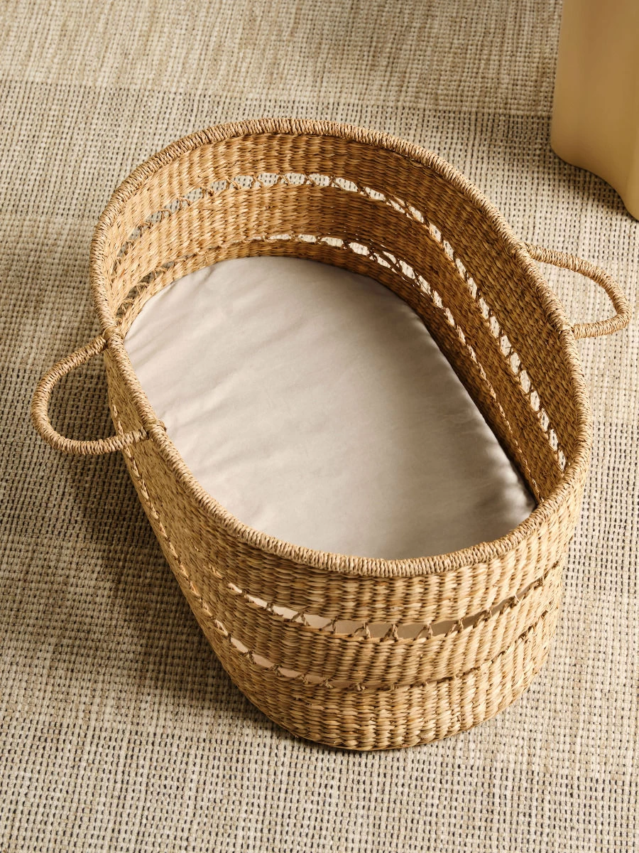 Flannelette Slate 2-Piece Bassinet Fitted Sheet Set - Image 2