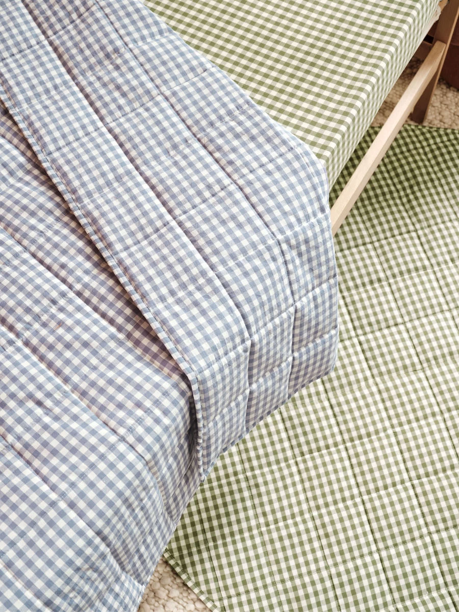 Springsteen Blue Cot Coverlet - Image 2